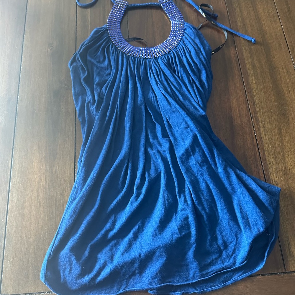 Sky Deep Blue Halter Top